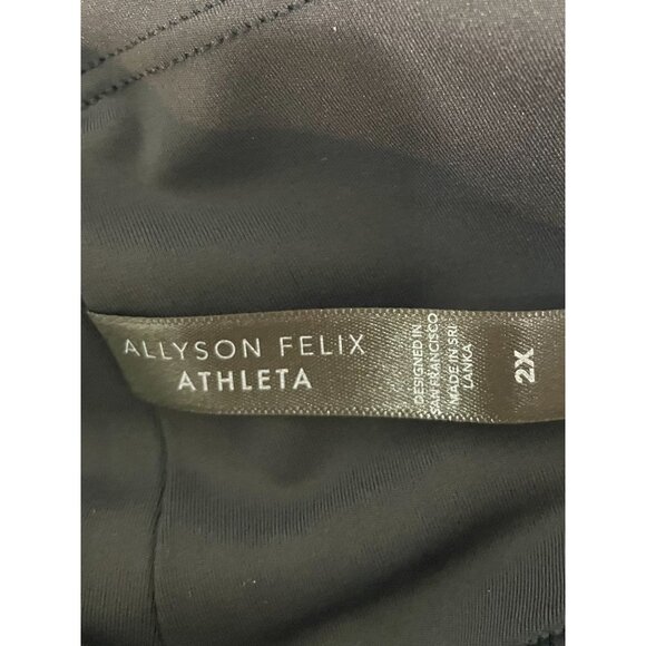 Allyson Felix Athleta 2XBlack Performance Shorts With Pockets&Reflective Stripes - Picture 8 of 16